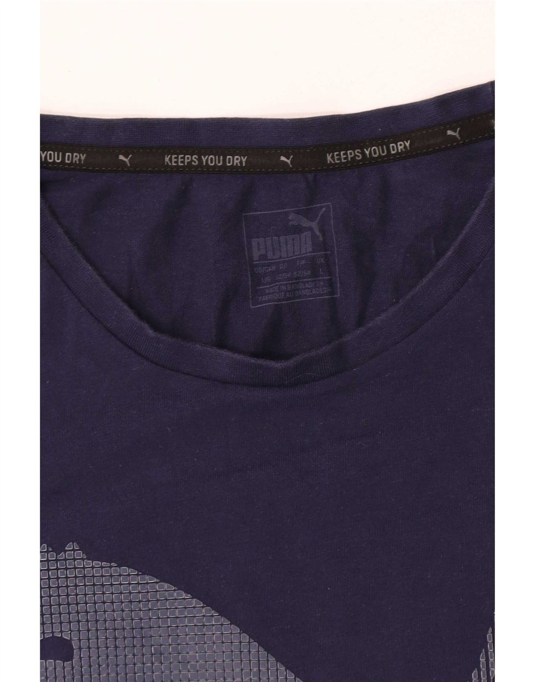 Puma Mens Graphic T-Shirt Top Large Navy Blue