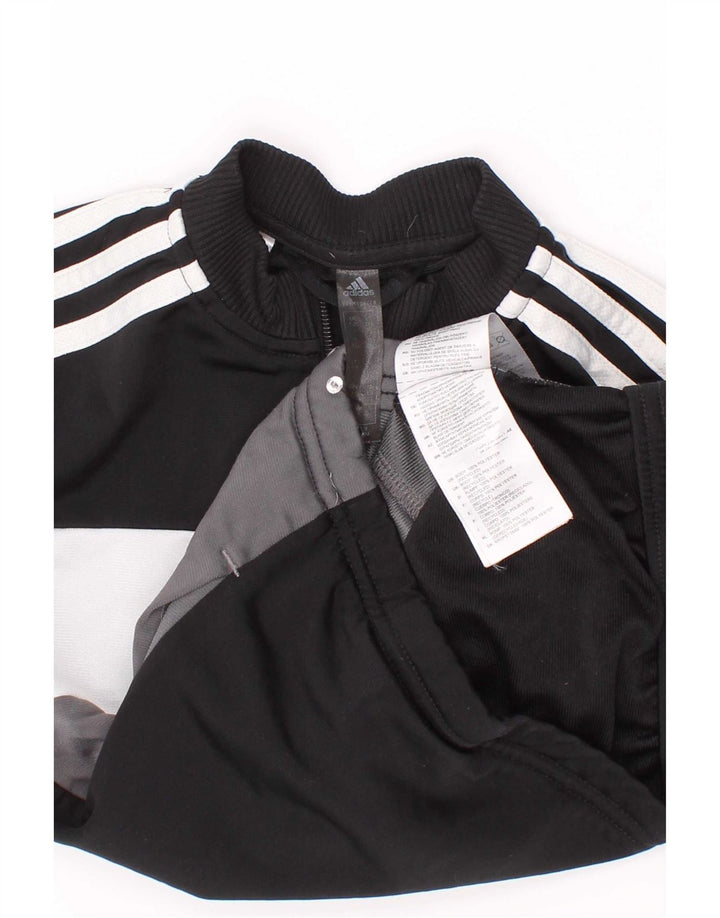 Adidas Veste de survêtement pour garçon 5-6 ans Noir Colourblock Polyester
