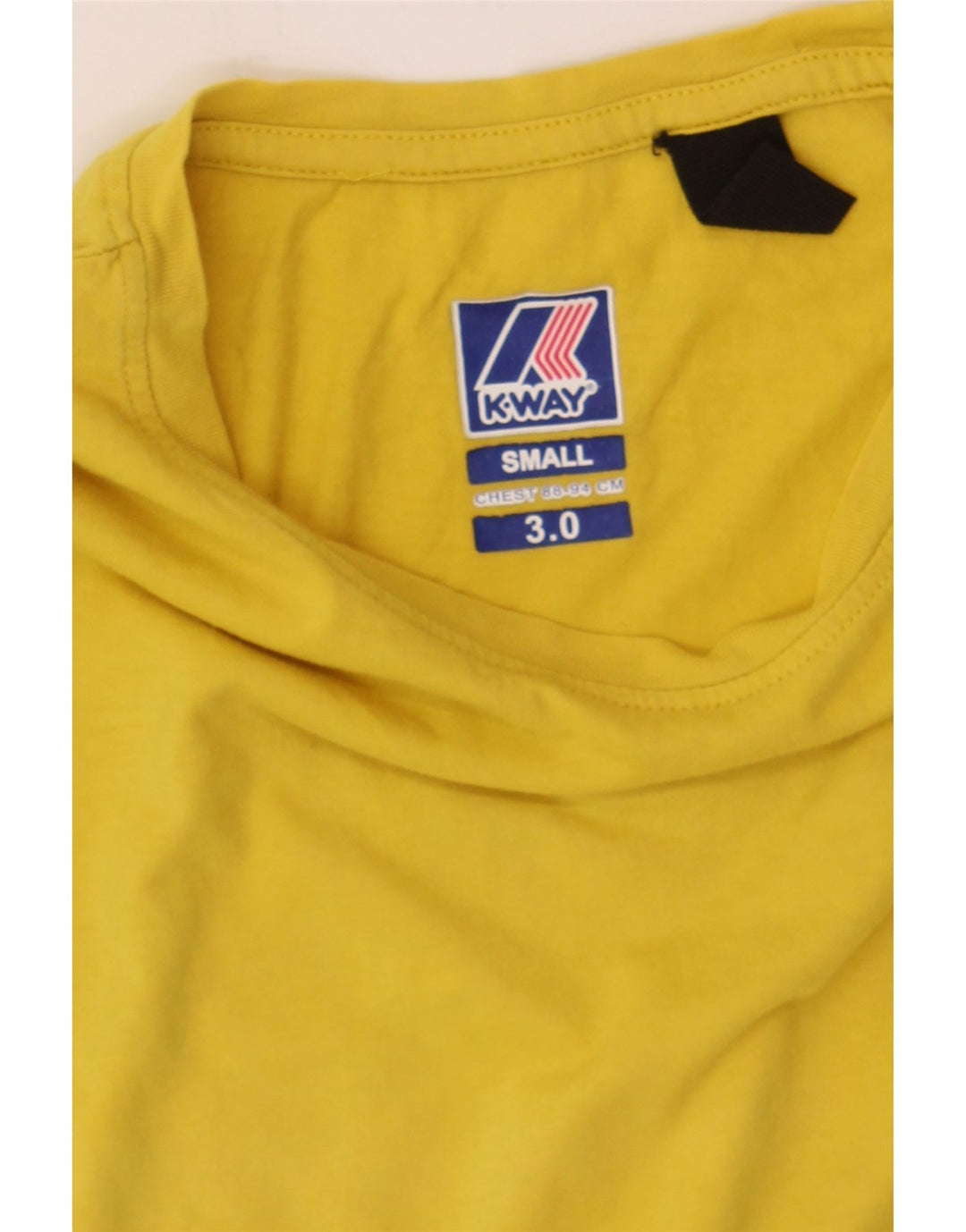 K-WAY Womens T-Shirt Top UK 10 Small Yellow Vintage K-Way and Second-Hand K-Way from Messina Hembry 