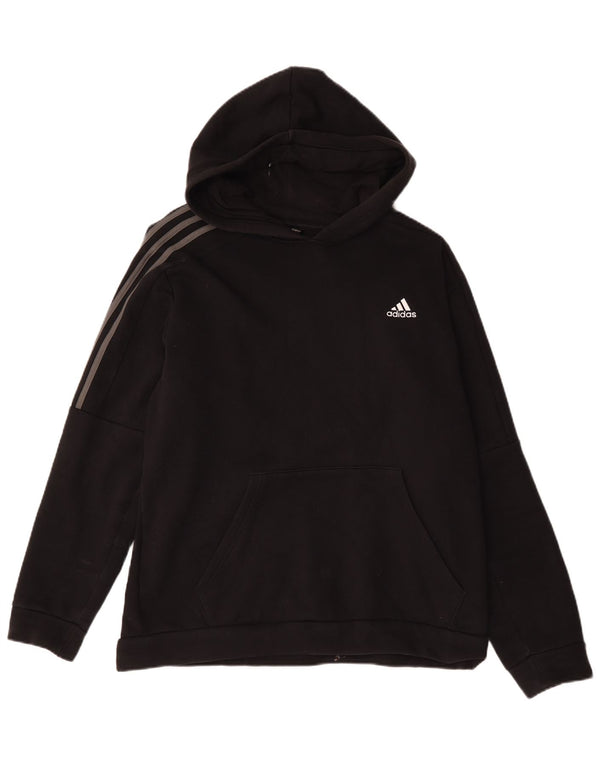 Adidas Mens Hoodie Jumper Large Black Cotton