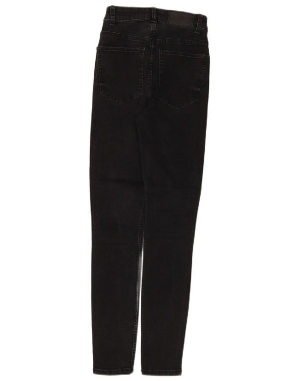 Zara Dame Skinny Jeans EU 32 2XS W22 L26 Sort Bomuld