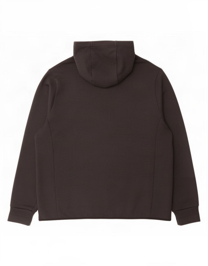 Maglione con cappuccio e zip da uomo Adidas 2XL poliestere nero