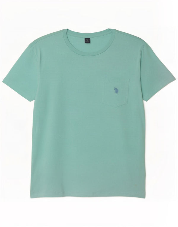 U.S. Polo Assn. Mens T-Shirt Top Large Turquoise Cotton