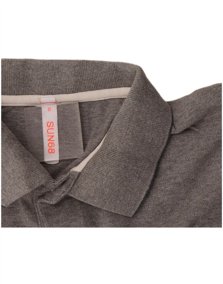 Sun68 Mens Polo Shirt Medium Grey
