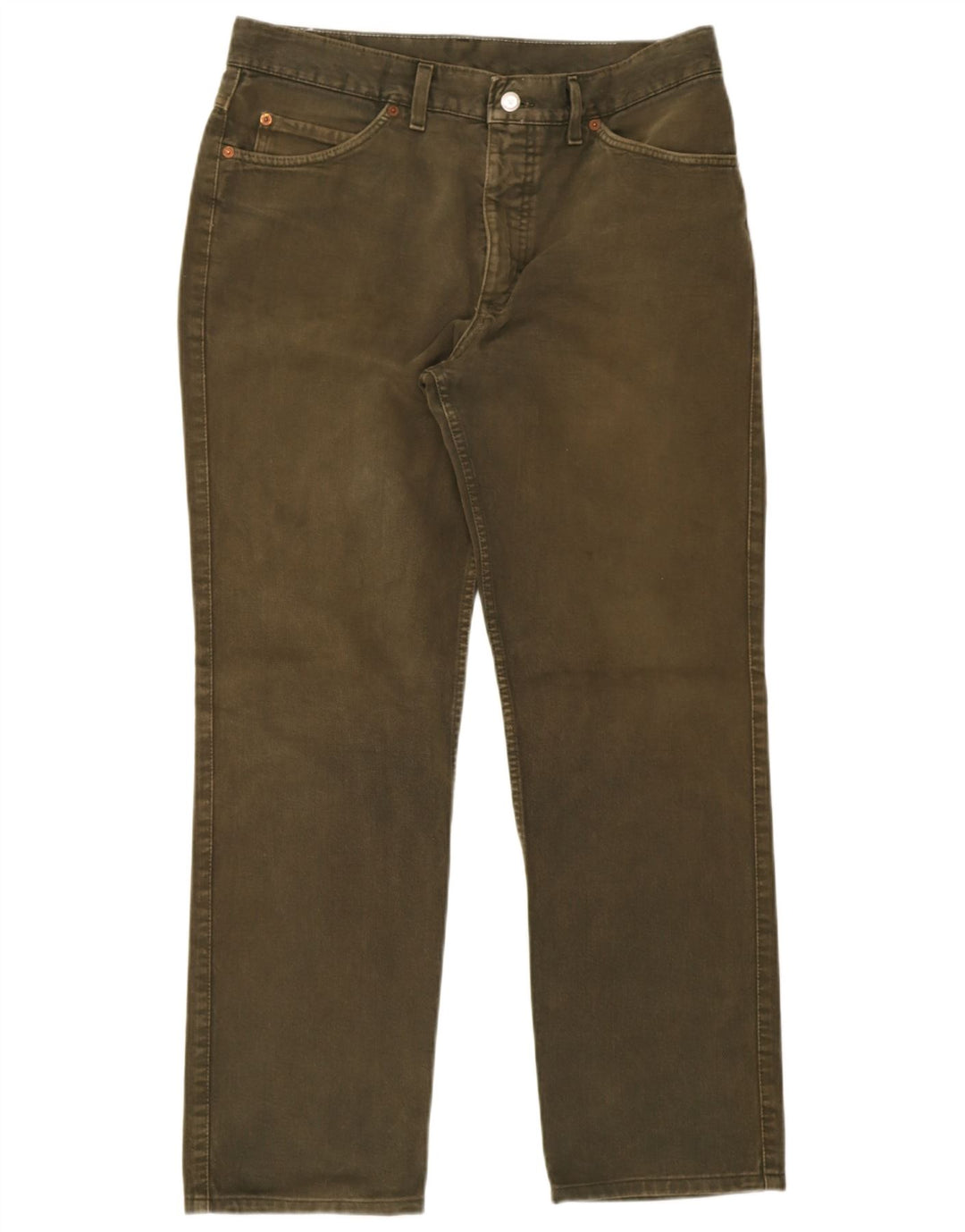 Mustang Mens Straight Jeans W36 L32 Green Cotton