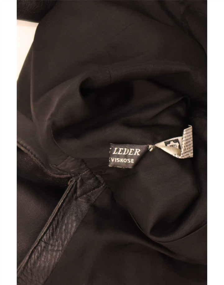 Винтажная женская кожаная куртка IT 42 Medium Black