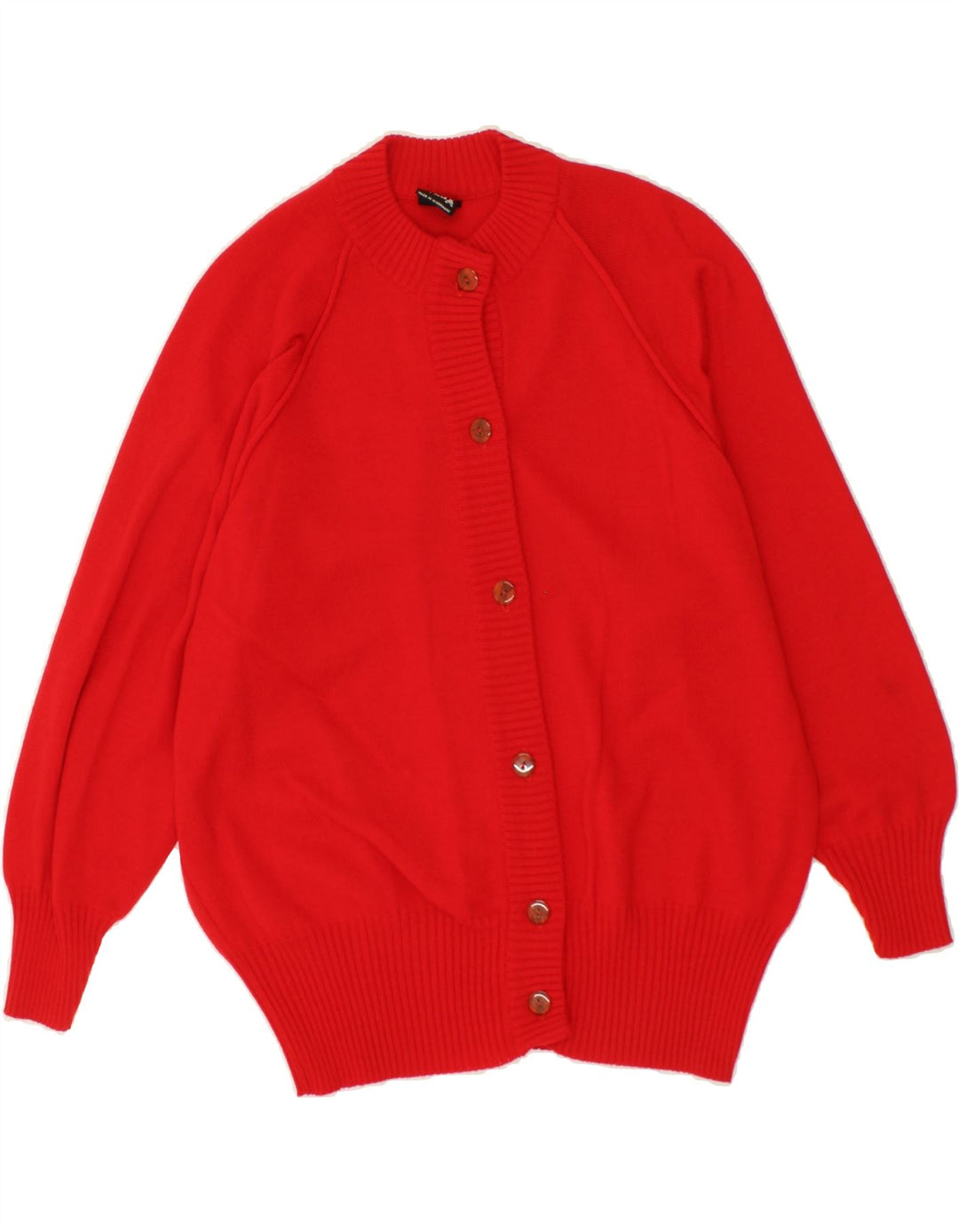 VINTAGE Womens Cardigan Sweater EU 48 2XL Red Polyacrylic Vintage Vintage and Second-Hand Vintage from Messina Hembry 