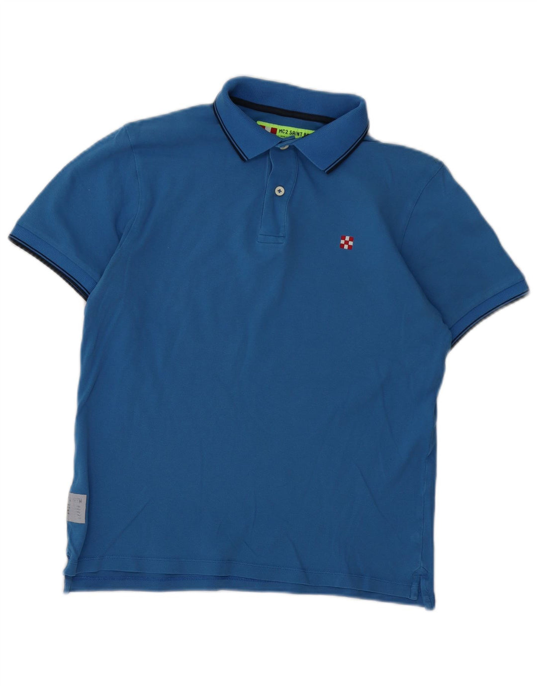 MC2 SAINT BARTH  Mens Polo Shirt Small Blue Cotton