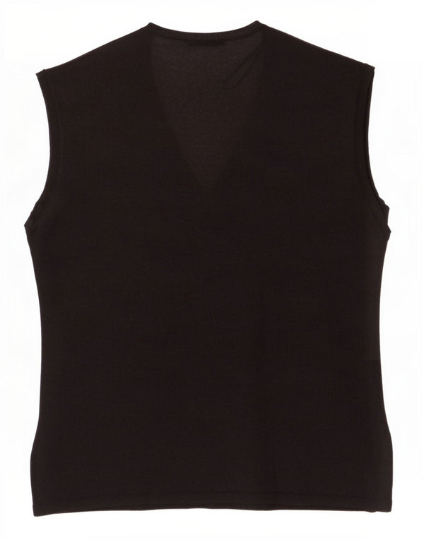 Marks & Spencer Womens Sleeveless Blouse Top UK 18 XL Black Viscose