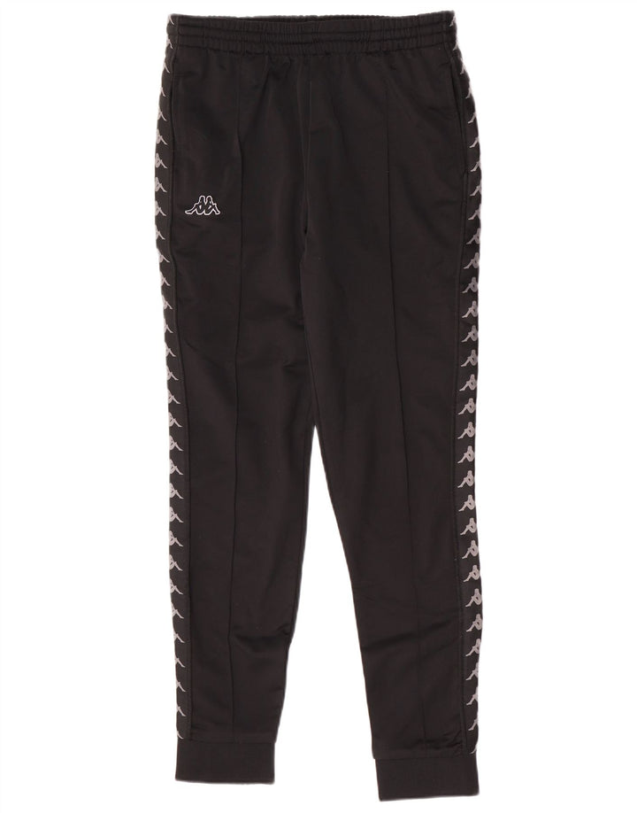 Kappa Mens Graphic Tracksuit Trousers Joggers Medium  Black Polyester