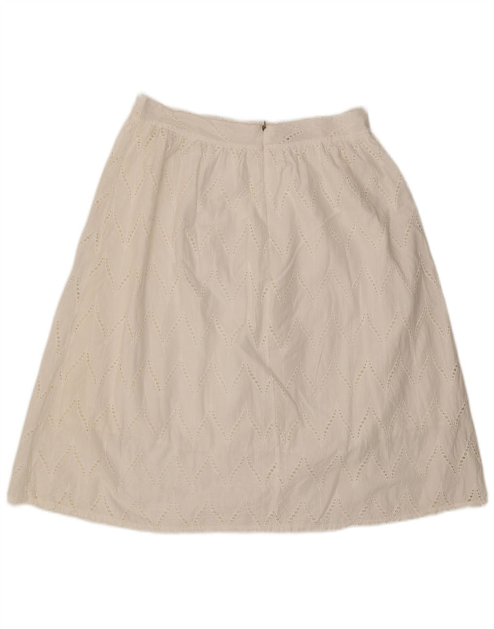 ALTAMIRA  Womens Milano A-Line Skirt W30 Medium White Geometric
