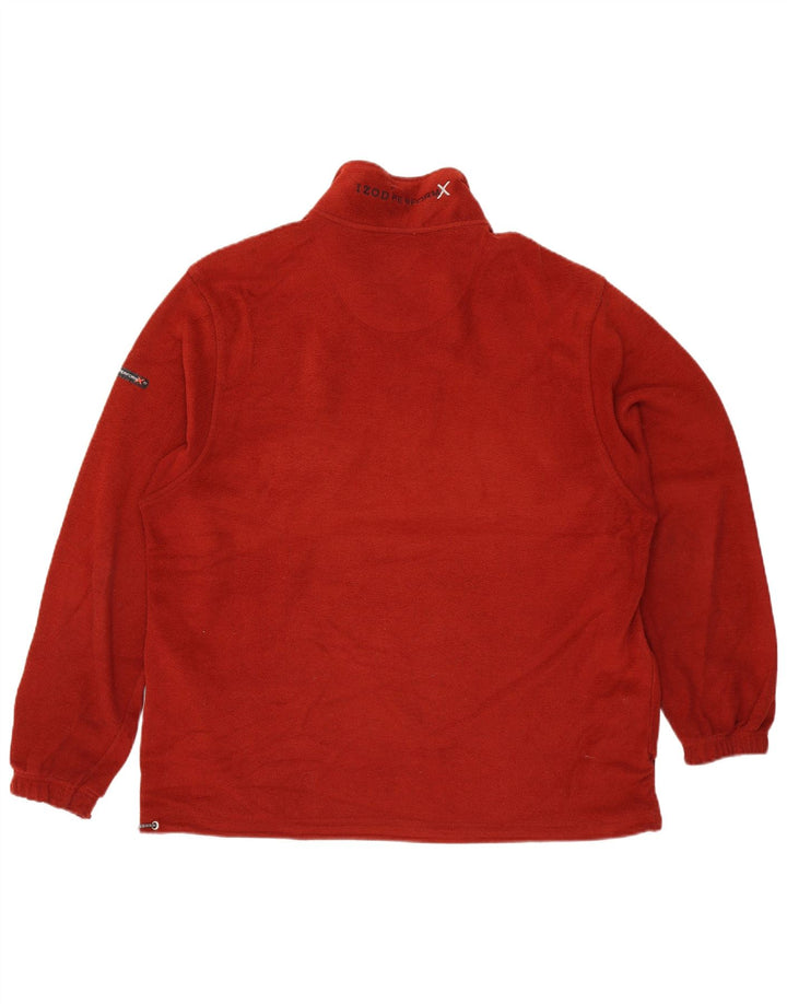 Izod Pull Polaire Col Zippé Homme XL Rouge Polyester