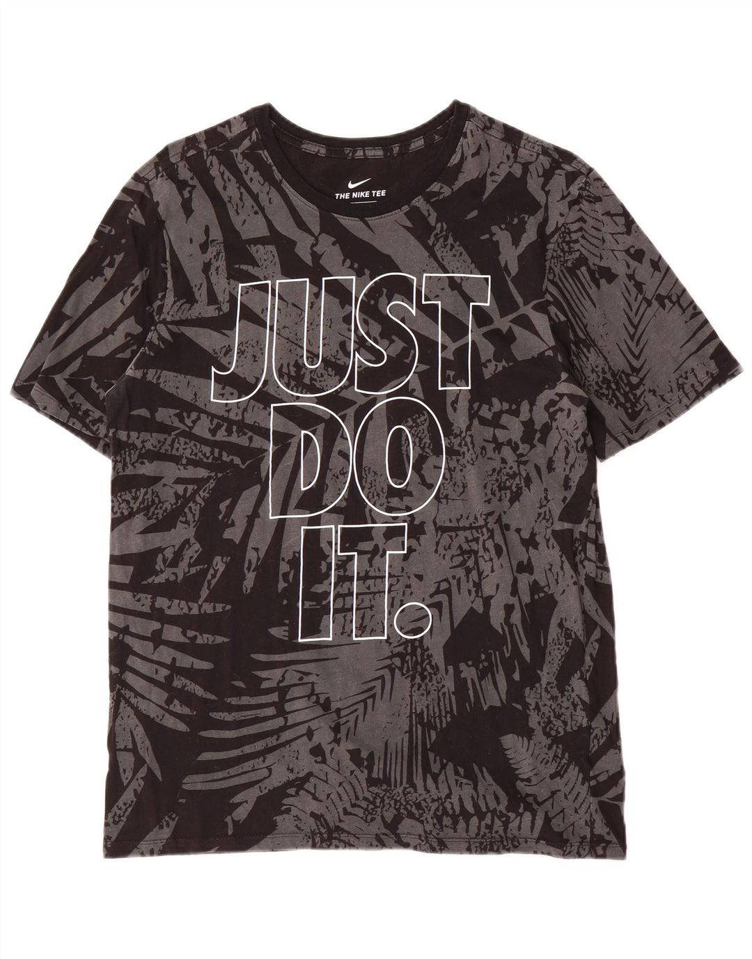 Nike Mens Athletic Cut Abstract Pattern Graphic T-Shirt Top Medium Grey