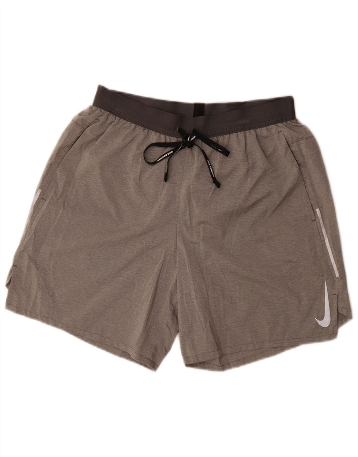 Nike Herre Dri Fit sportsshorts mellemgrå polyester