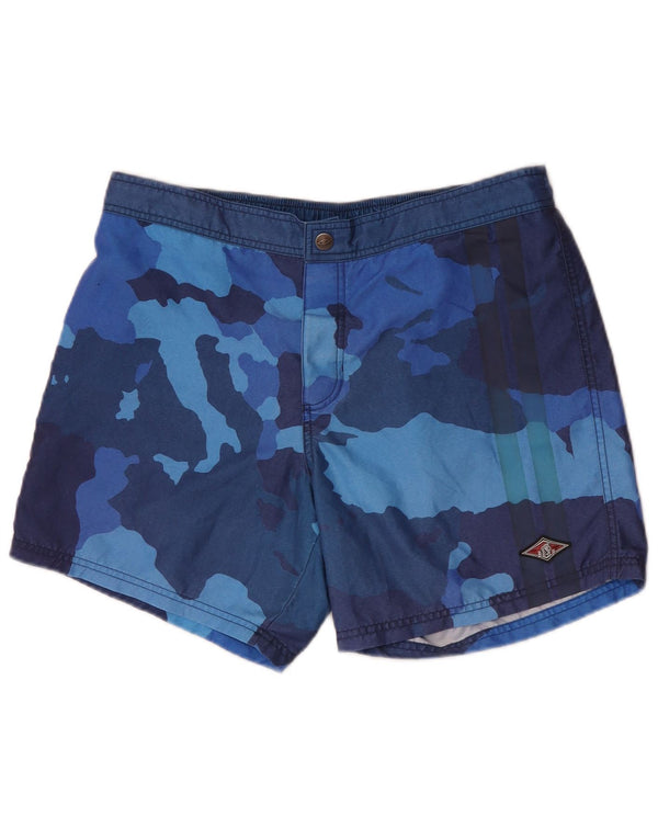 Pantaloncini da bagno da uomo Bear Large in poliestere mimetico blu