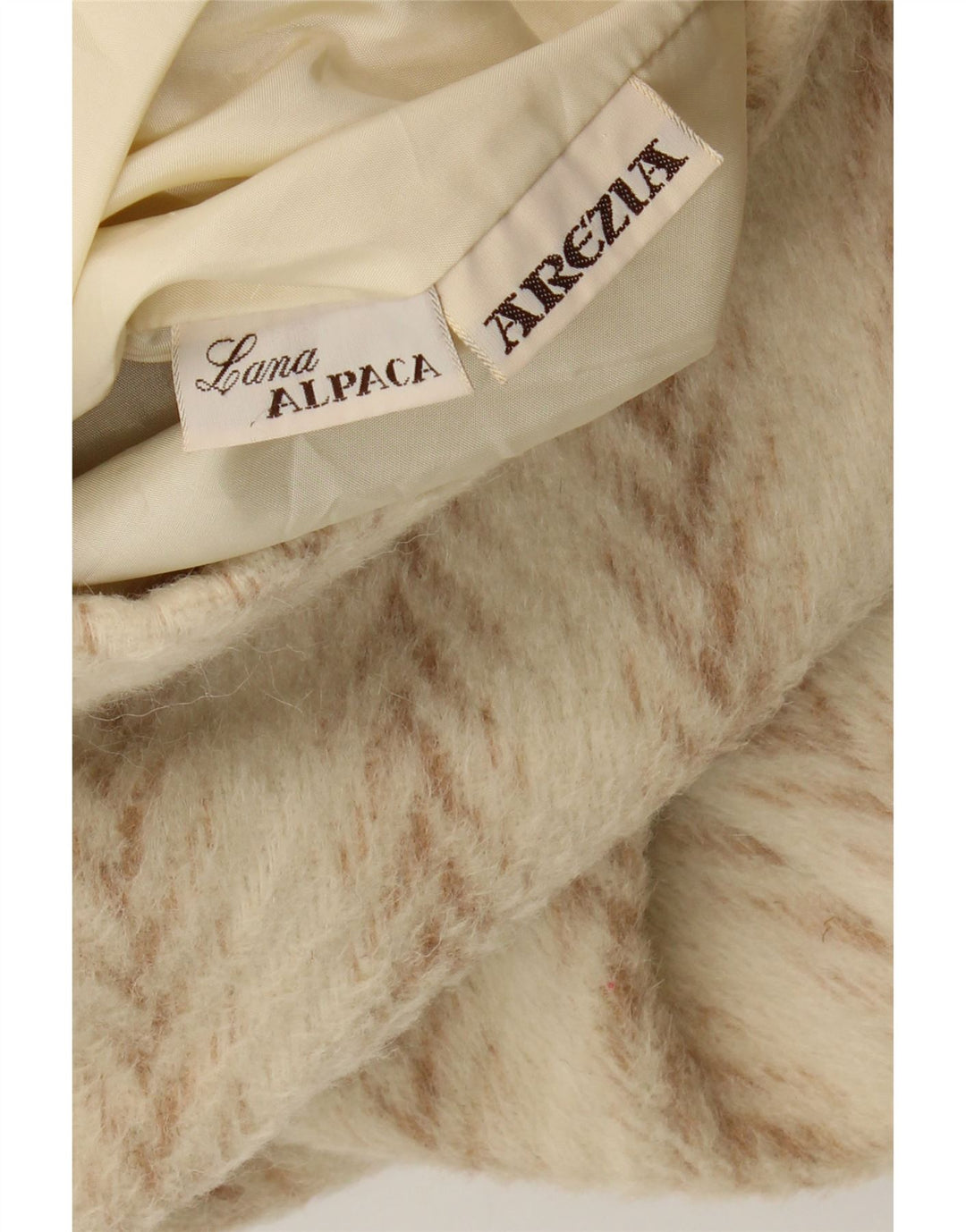 Arezia Damen Übergroßer Dufflecoat UK 20 2XL Beige Fischgrätenwolle