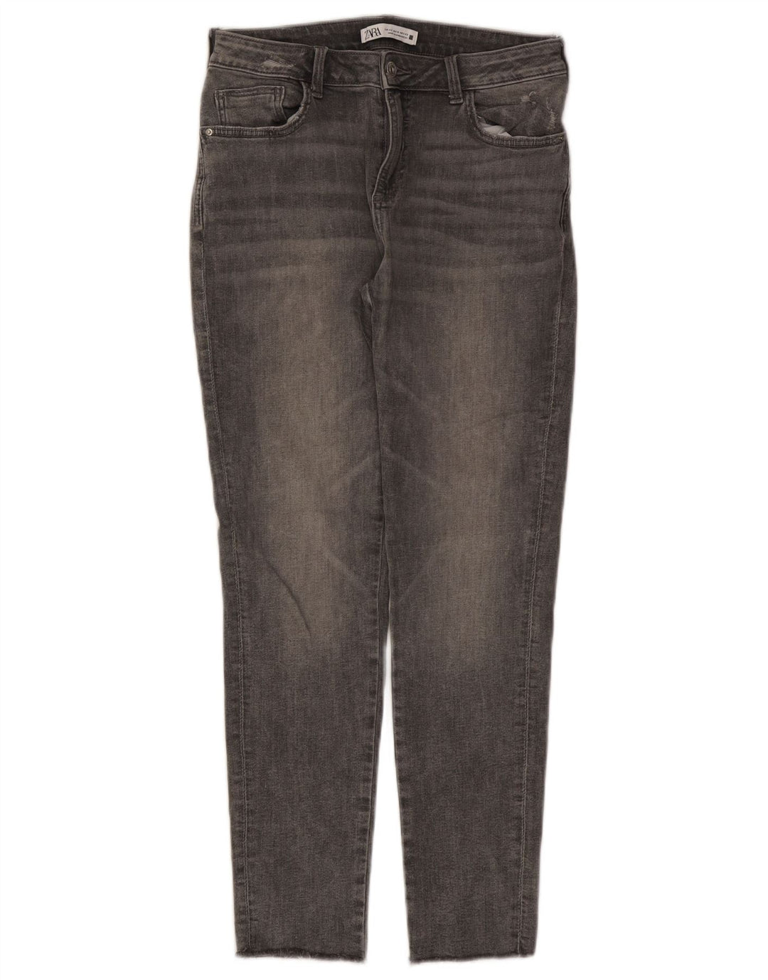 Zara Jeans Slim para Mujer EU 42 Large W32 L28 Gris