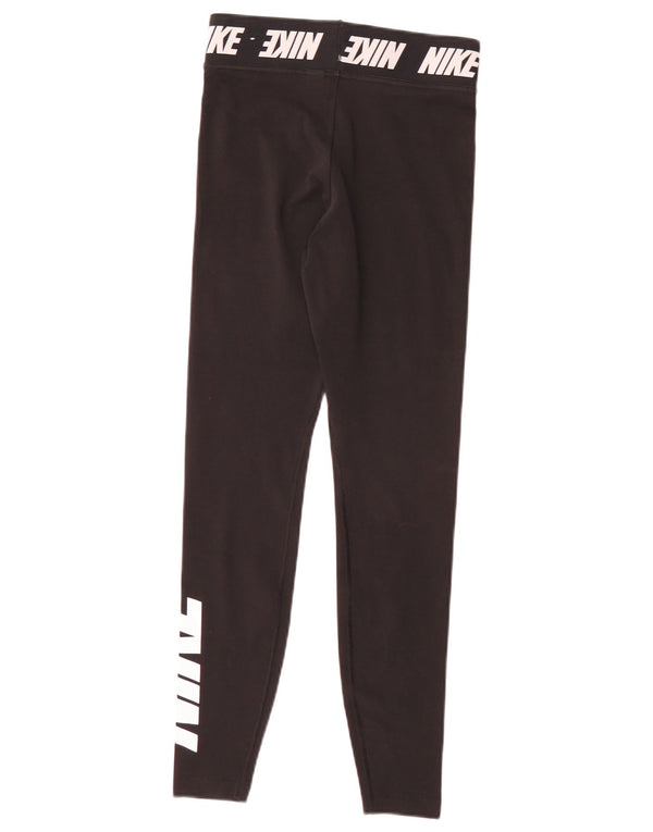 Adidas Damen Graphic Leggings UK 4 XS Schwarz Polyester