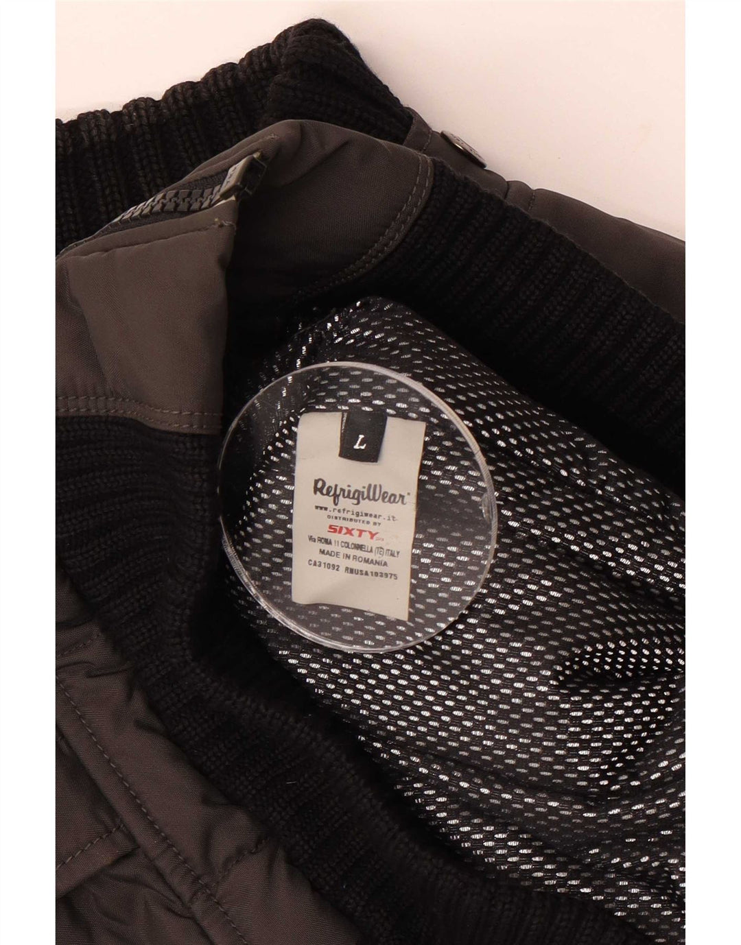 Jaqueta acolchoada masculina Refrigiwear UK 40 grande poliamida preta