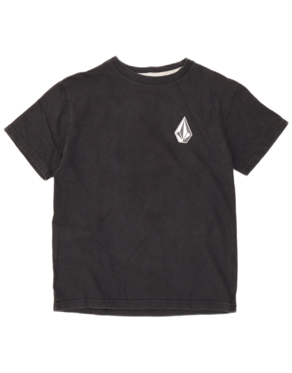 T-shirt grafica da donna Volcom Top UK 10 piccola in cotone nero