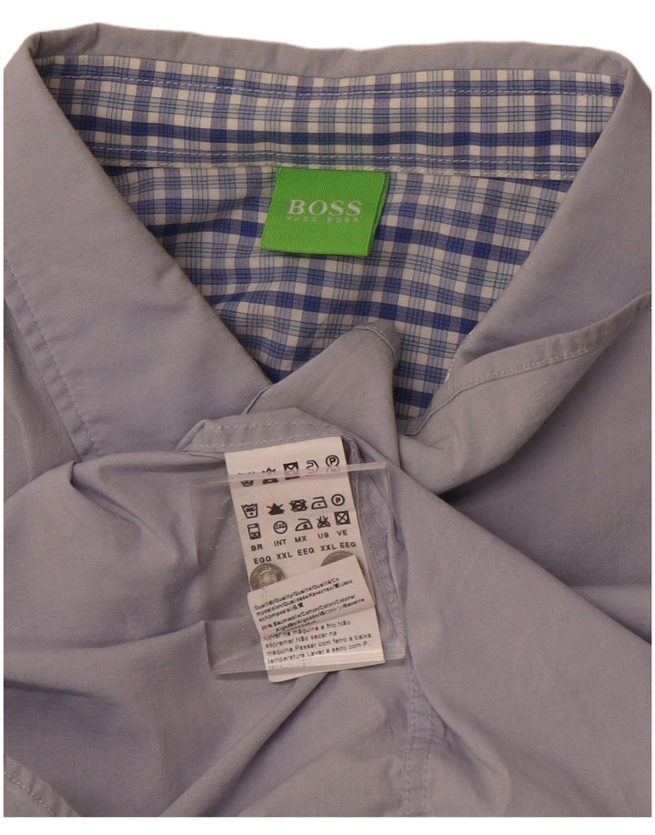 Koszula męska Hugo Boss 2XL niebieska bawełniana