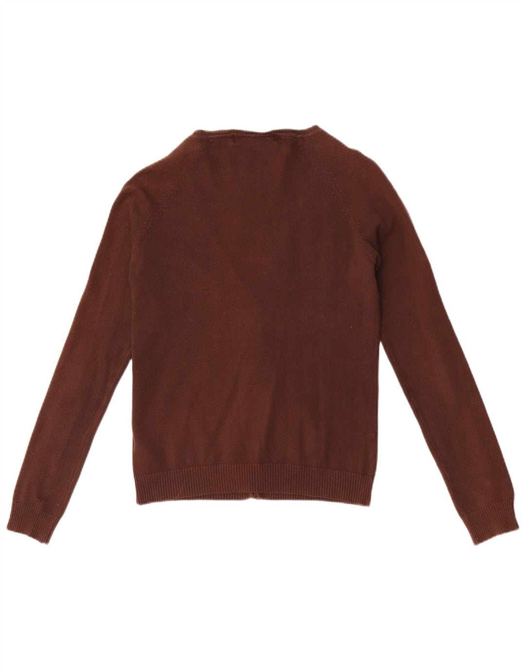 Zara Damen-Cardigan-Pullover UK 12 Mittelbraune Baumwolle