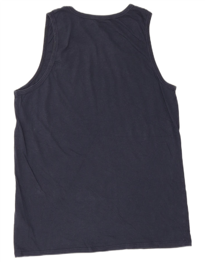 Nike Mens Athletic Cut Vest Top Medium Navy Blue Cotton