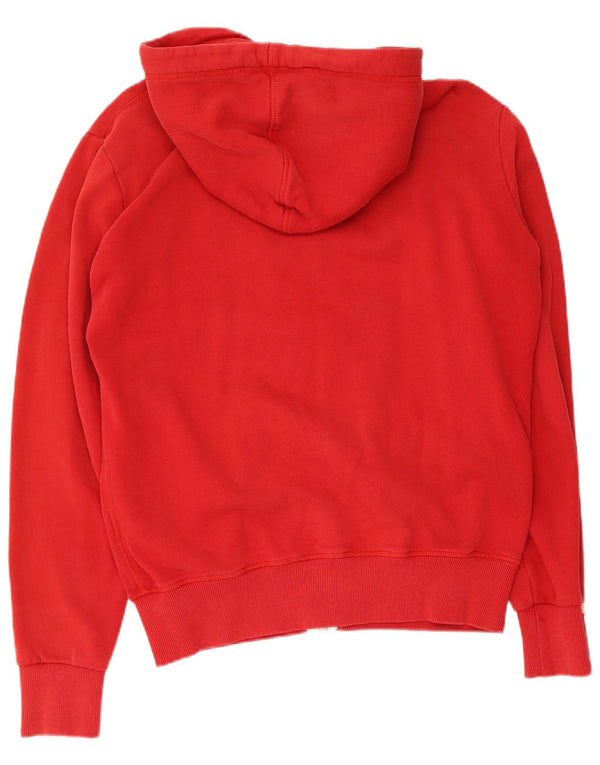 Superdry Mens Zip Hoodie Sweater Large Red Cotton