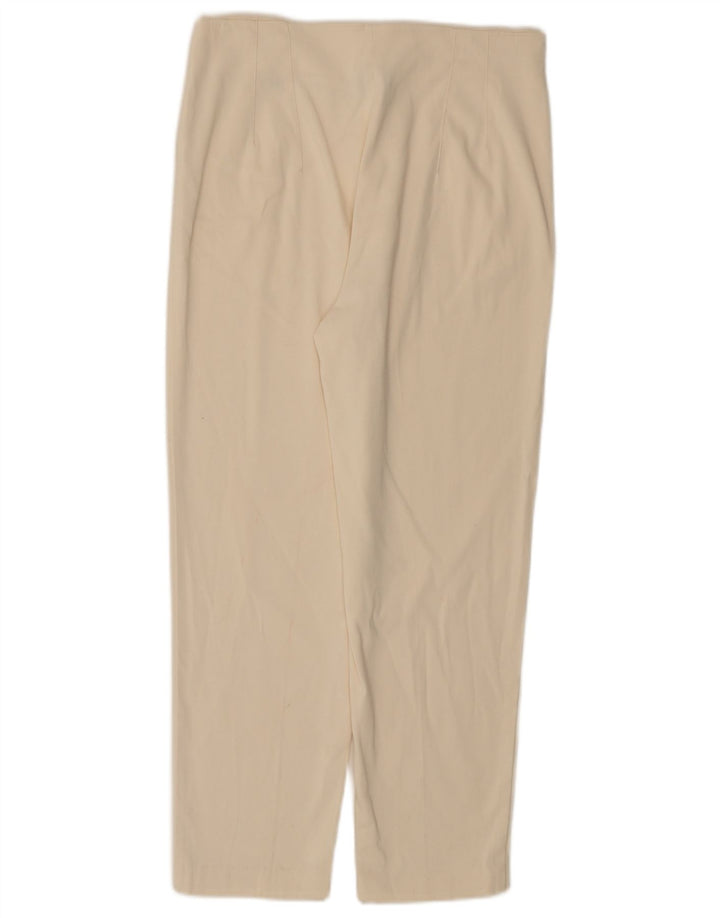 Massimo Dutti Womens Cropped Trousers EU 42 Large W30 L25 White