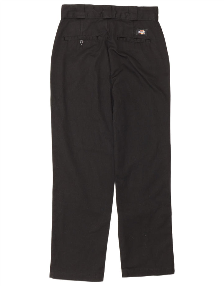 DICKIES Womens Straight Chino Trousers W27 L26 Black Polyester