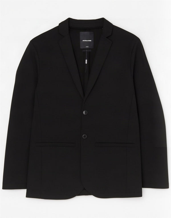 Jack & Jones Herren 2-Knopf-Blazerjacke UK 36 Small Schwarz Polyester