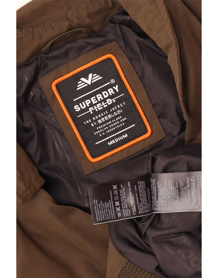Superdry Chaqueta Bomber para Hombre ES 38 Poliéster Caqui Medio