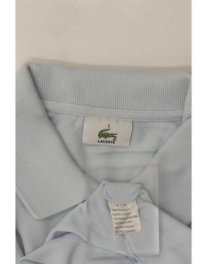 Lacoste Mens Polo Shirt Size 5 Large Blue Cotton