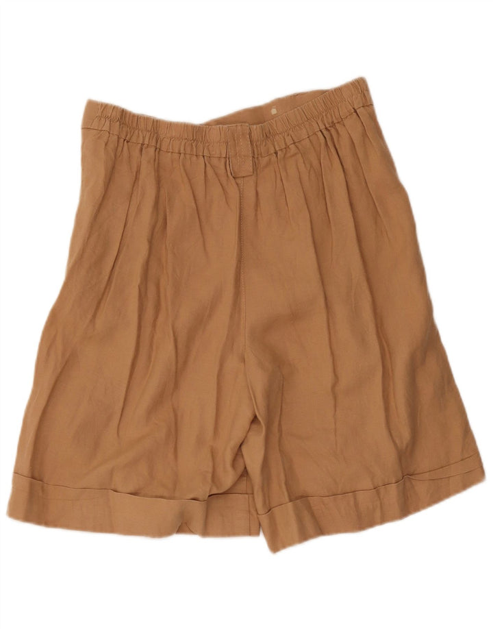 Benetton Womens Fastspændte Casual Shorts Medium W32 Beige Linned