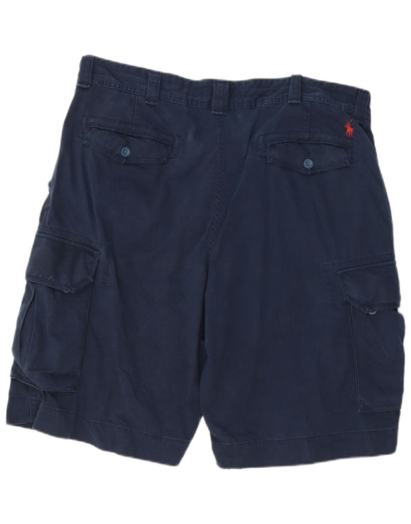 Pantaloncini cargo da uomo Polo Ralph Lauren W42 2XL cotone blu navy