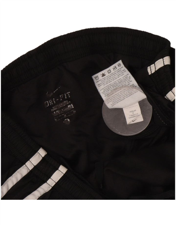 NIKE Womens Dri Fit Sport Shorts UK 14 Medium Black Polyester