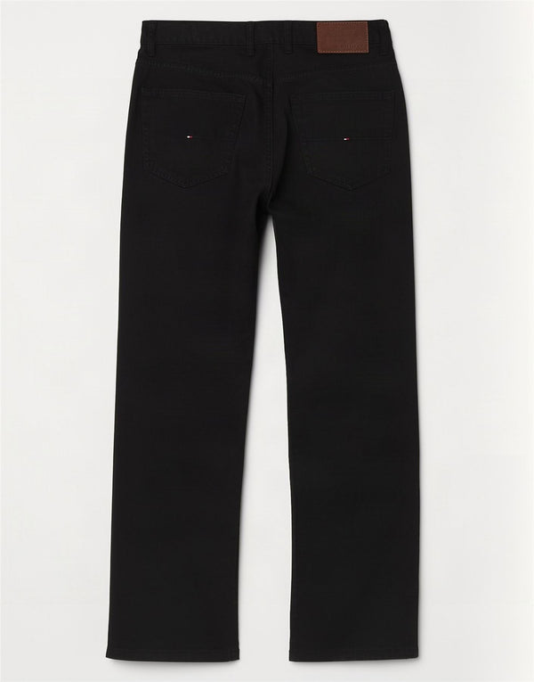 Calça casual reta masculina Tommy Hilfiger W32 L32 algodão preto