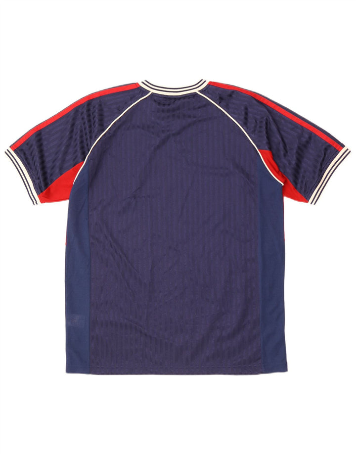 T-shirt da uomo Lotto Top in poliestere color block medio blu navy