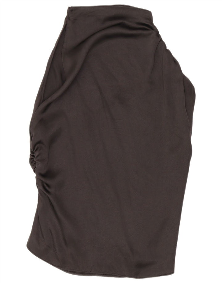 Zara Mujer Blusa Top UK 20 2XL Negro