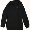 REEBOK Womens Roll Neck Jumper Sweater UK 12 Medium Black Vintage Reebok and Second-Hand Reebok from Messina Hembry 
