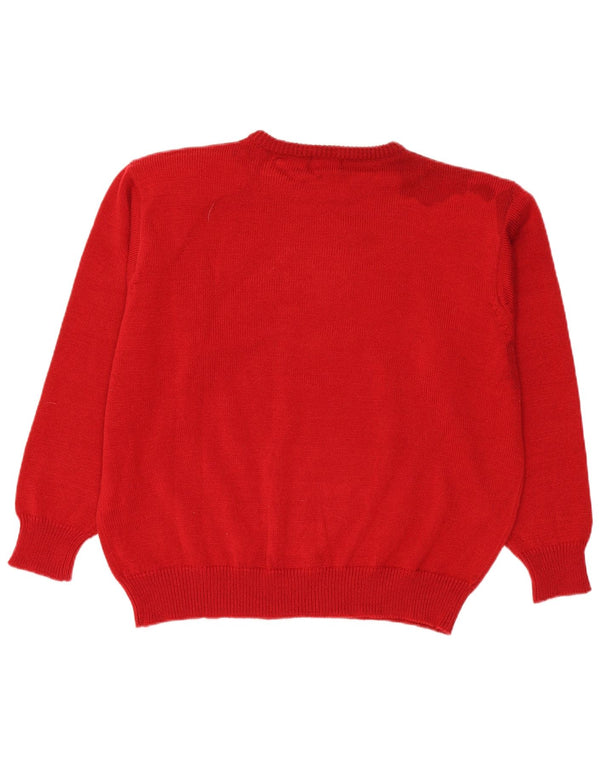 Julietta Γυναικείο πουλόβερ με λαιμόκοψη UK 24 4XL Κόκκινο φλοράλ πολυακρυλικό