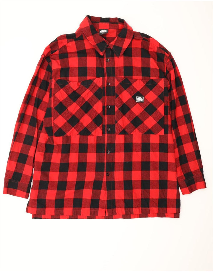 SOUTHPOLE Herre Flanellskjorte 2XL Rød Gingham Bomuld