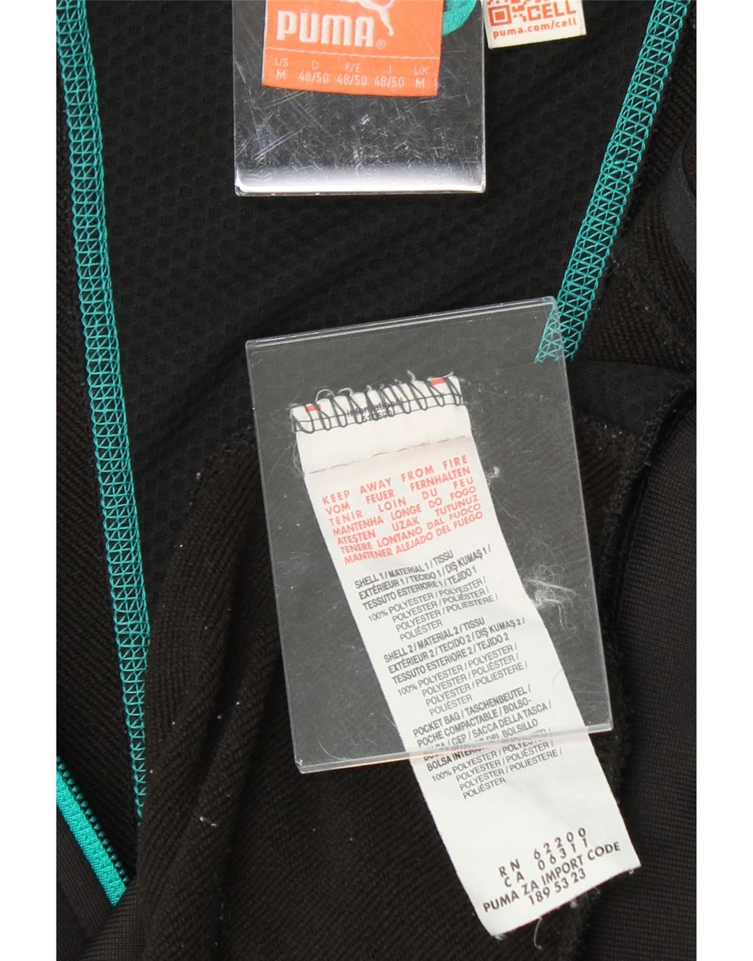 PUMA Mens Zip Hoodie Sweater Medium Black Polyester Vintage Puma and Second-Hand Puma from Messina Hembry 