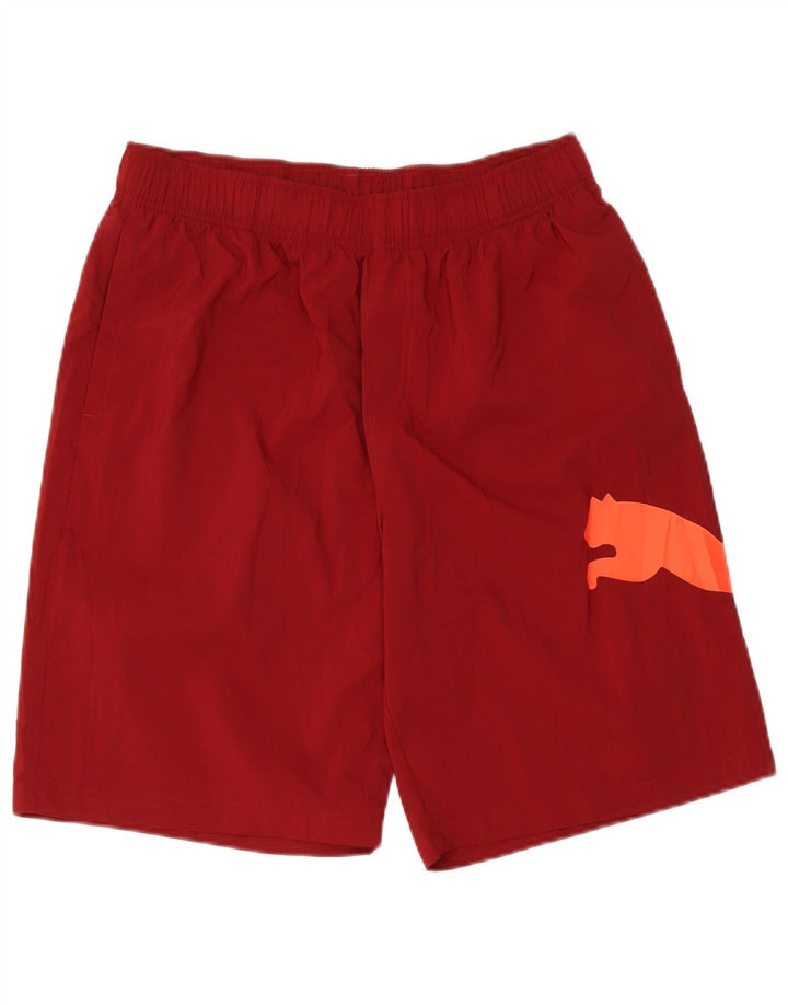 Pantaloncini sportivi grafici da uomo Puma grandi in poliestere bordeaux
