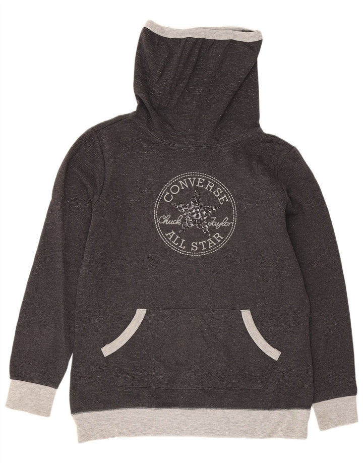 Converse Damen Grafik-Sweatshirtpullover UK 10 Small Grau Farbblock