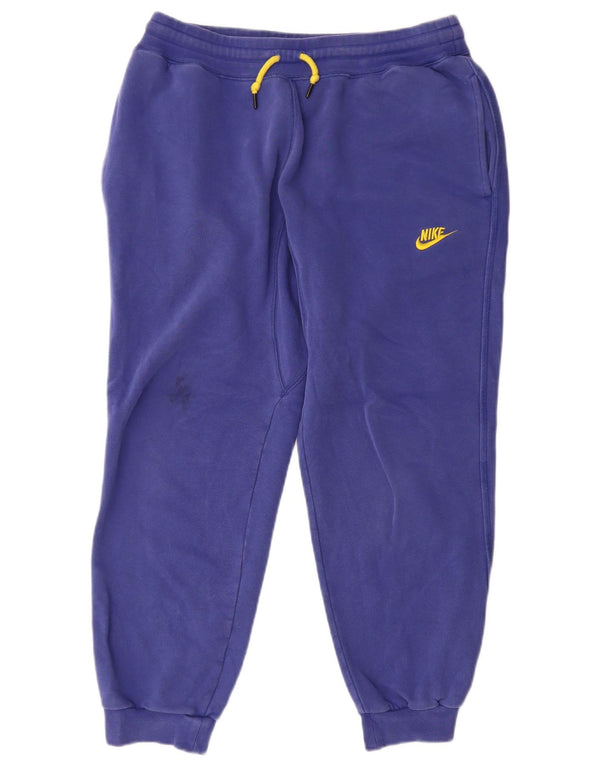 Nike Mens Tracksuit Trousers Joggers Medium  Blue Cotton