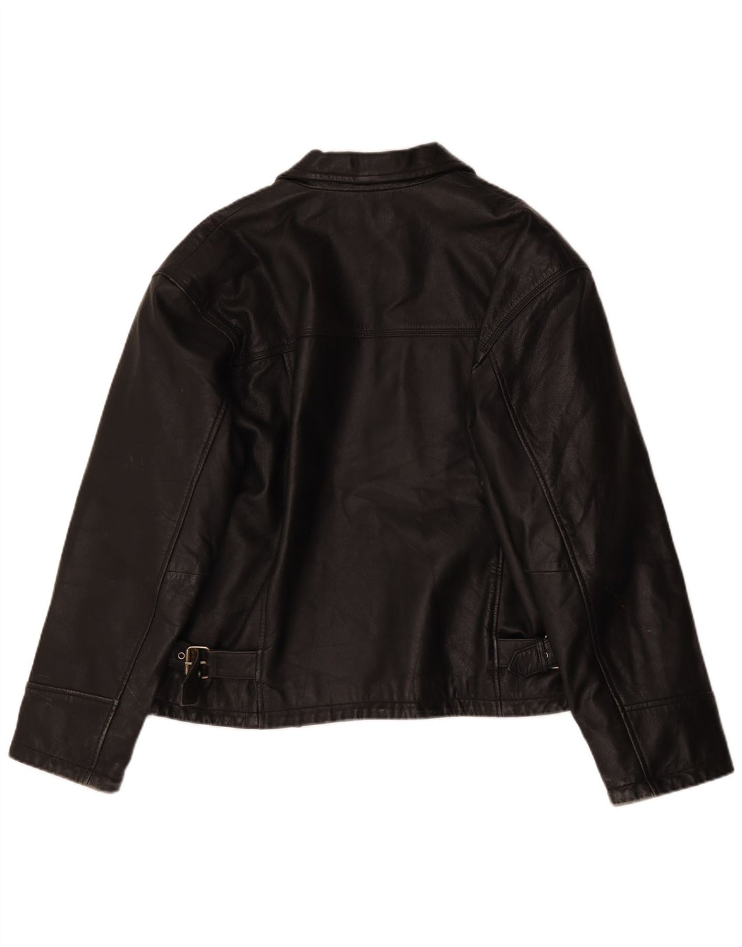 Chaqueta de cuero vintage para hombre IT 54 XL Negro