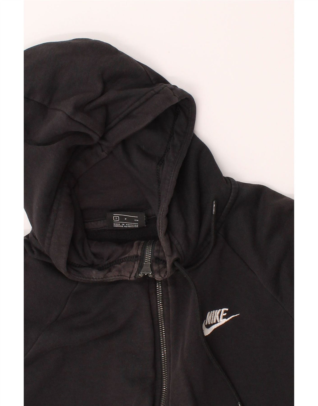 NIKE Mens Zip Hoodie Sweater Small Black Cotton Vintage Nike and Second-Hand Nike from Messina Hembry 