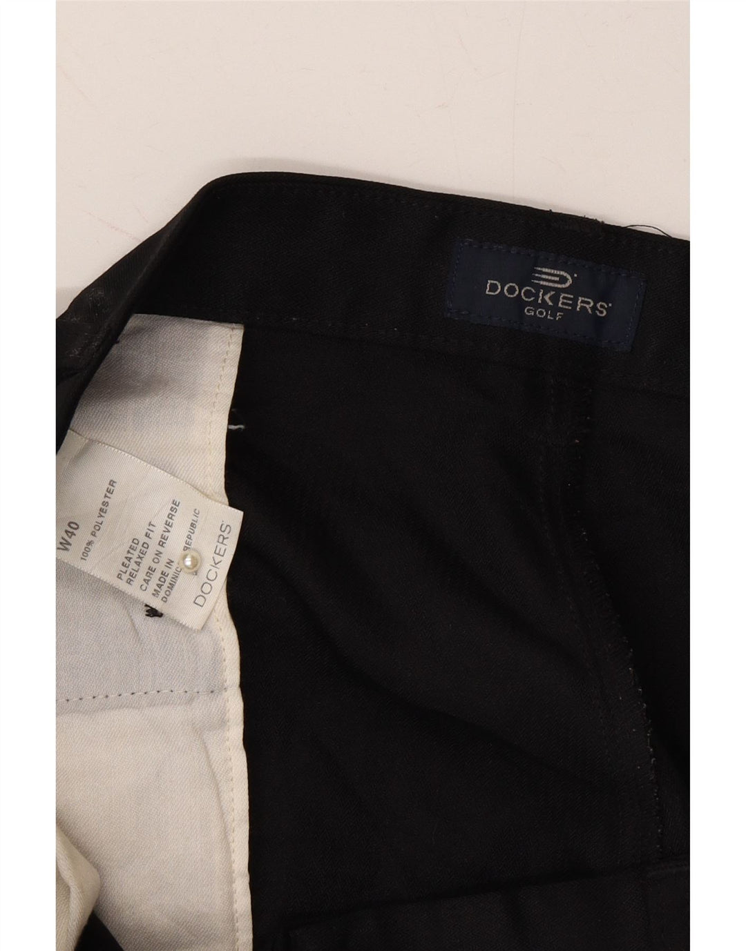 DOCKERS Mens Relaxed Fit Chino Shorts W40 XL Black Polyester Vintage Dockers and Second-Hand Dockers from Messina Hembry 