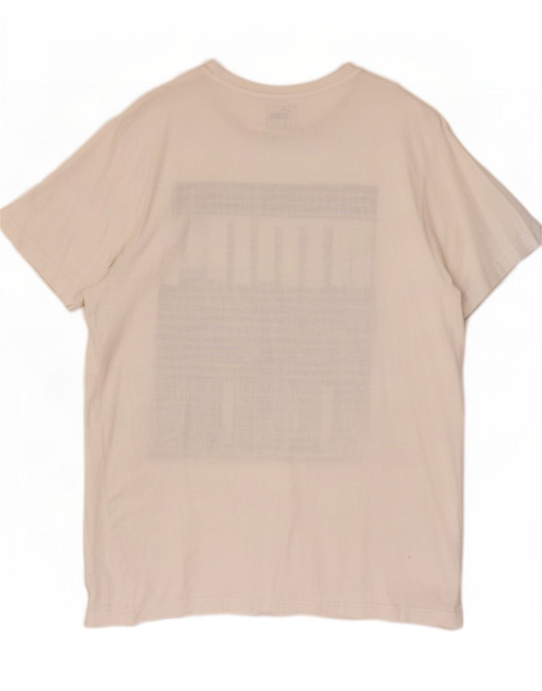Puma T-shirt graphique pour hommes, grand, blanc, coton